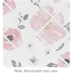 Blush Pink, Grey and White Fabric Memory Memo Photo Bulletin Board for Watercolor Floral Collection by Sweet Jojo Designs