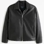 Vegan Leather Zip Trucker JacketVegan Leather Zip Trucker Jacket