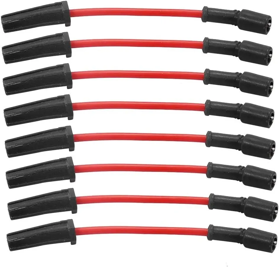 BOXI 8pcs Ignition Spark Plug Cable Wire Set Fit for Cadillac Escalade/Chevy Avalanche Silverado Suburban/for GMC Sierra Tahoe Yukon/for Hummer H2 2000-2006 (4.8L 5.3L 6.0L V8) | 12192133 748GG 7873