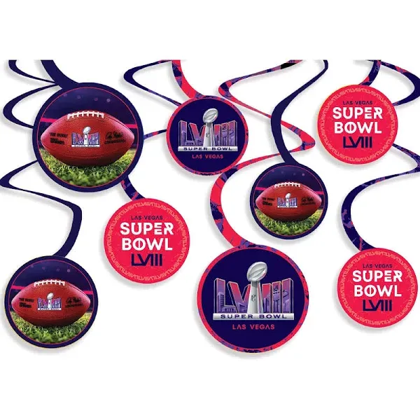 Super Football Championship 58 LVIII 2024 Party Spiral Decoration Value Pack