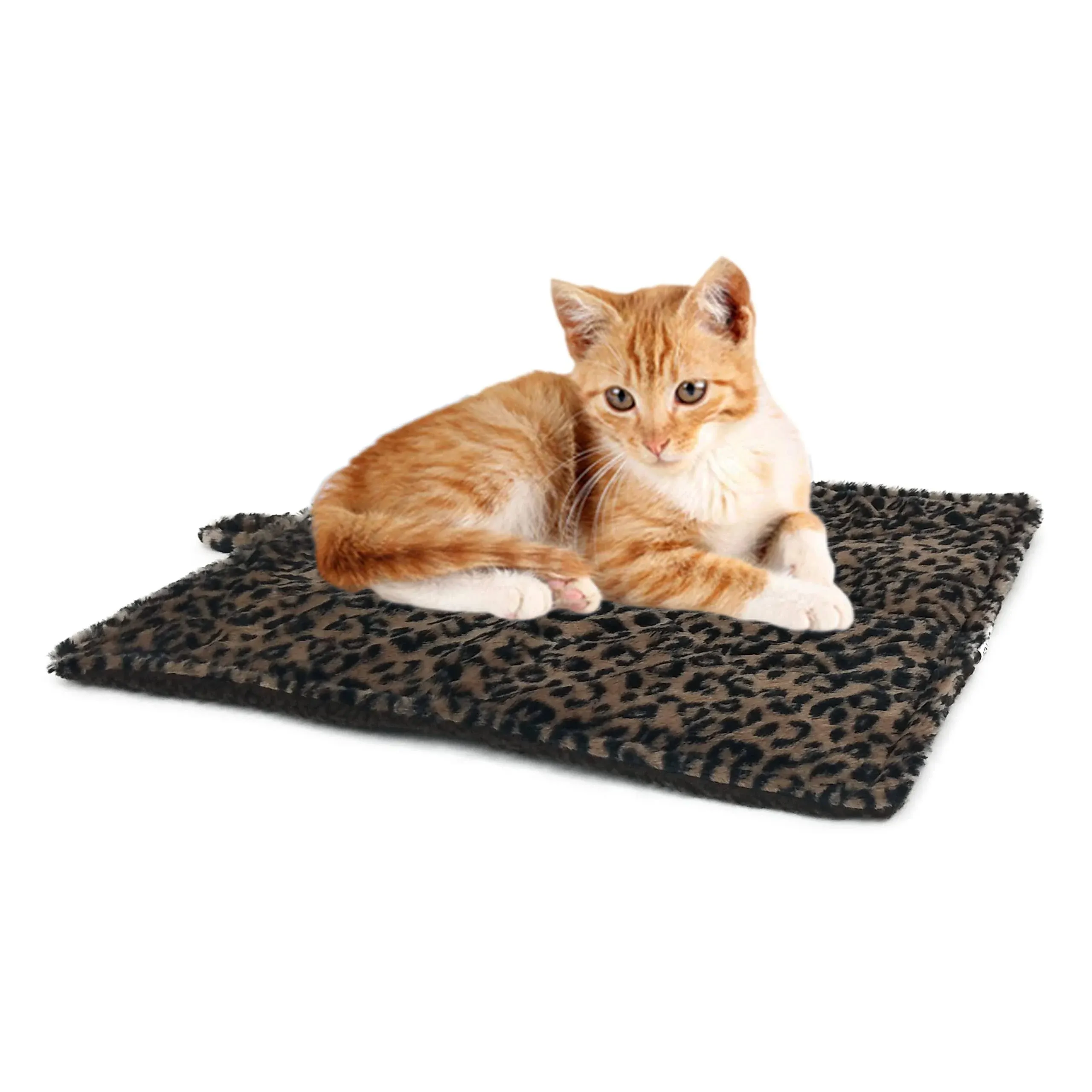 Waloo Pets Self Heating Thermal Cat Mat & Napping Pad (Leopard Brown)