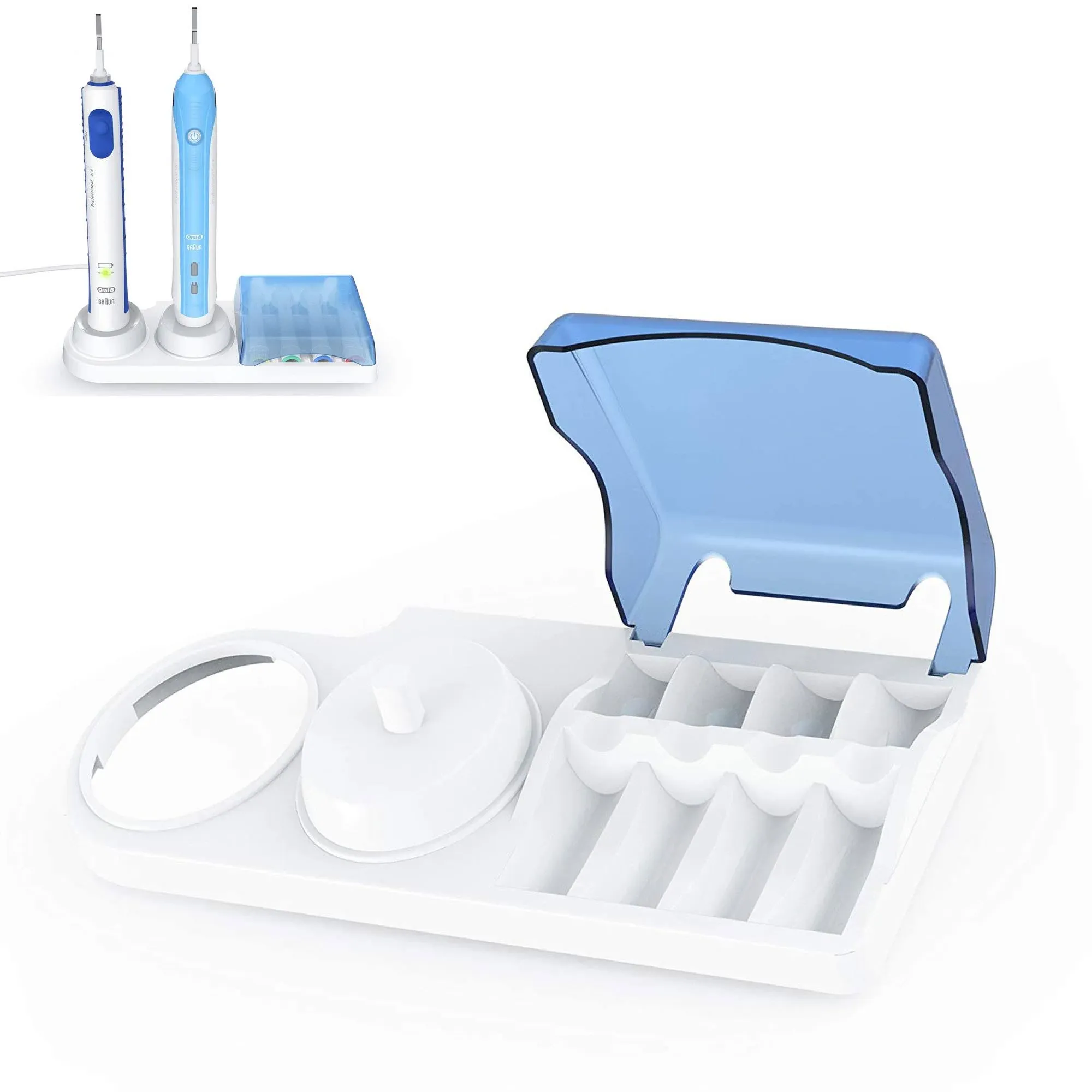 Toothbrush Holder Holder Compatible with Oral-B Electric toothbrushes handpiece, Stand for 4-Push-on Brushes