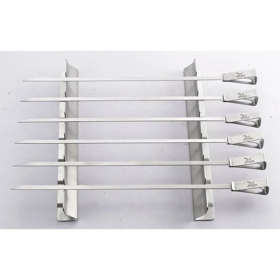 ZenUrban 870007 Grilling Kabob Rack with Skewers