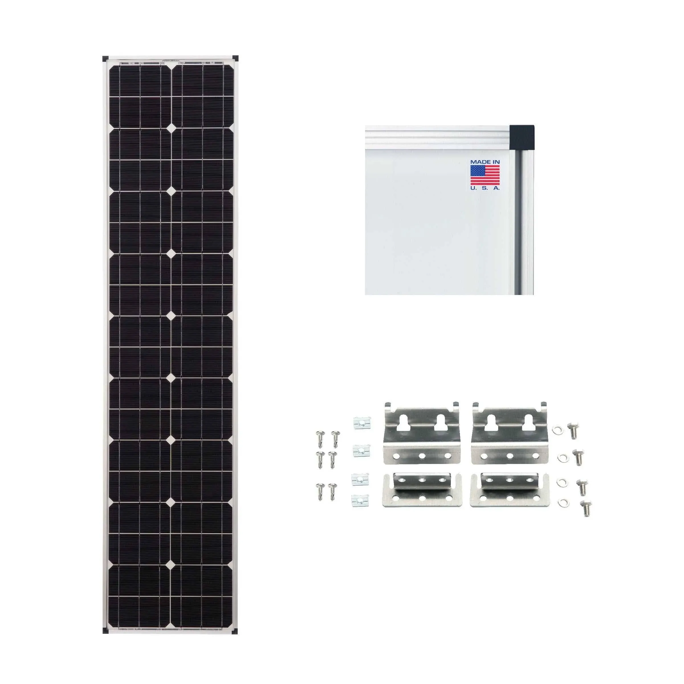 Zamp Solar KIT1010 Solar 90W Exp Kit W/Airstream Mounting Feet Fused output lead