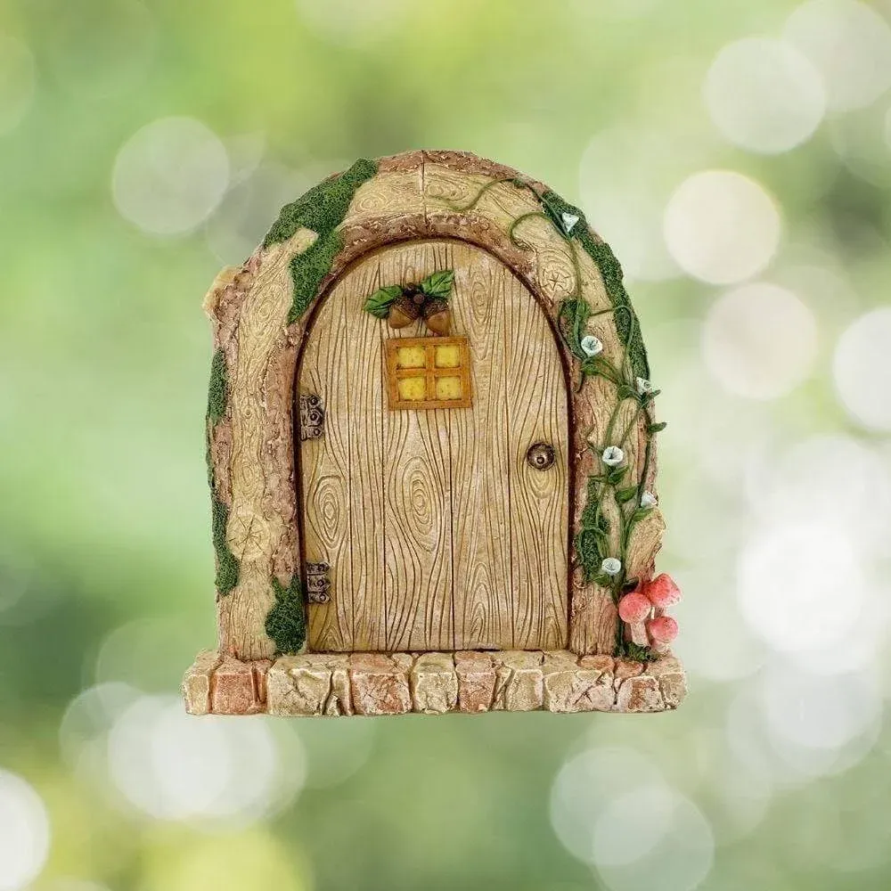 Top Collection Charming Wood Log Fairy Door