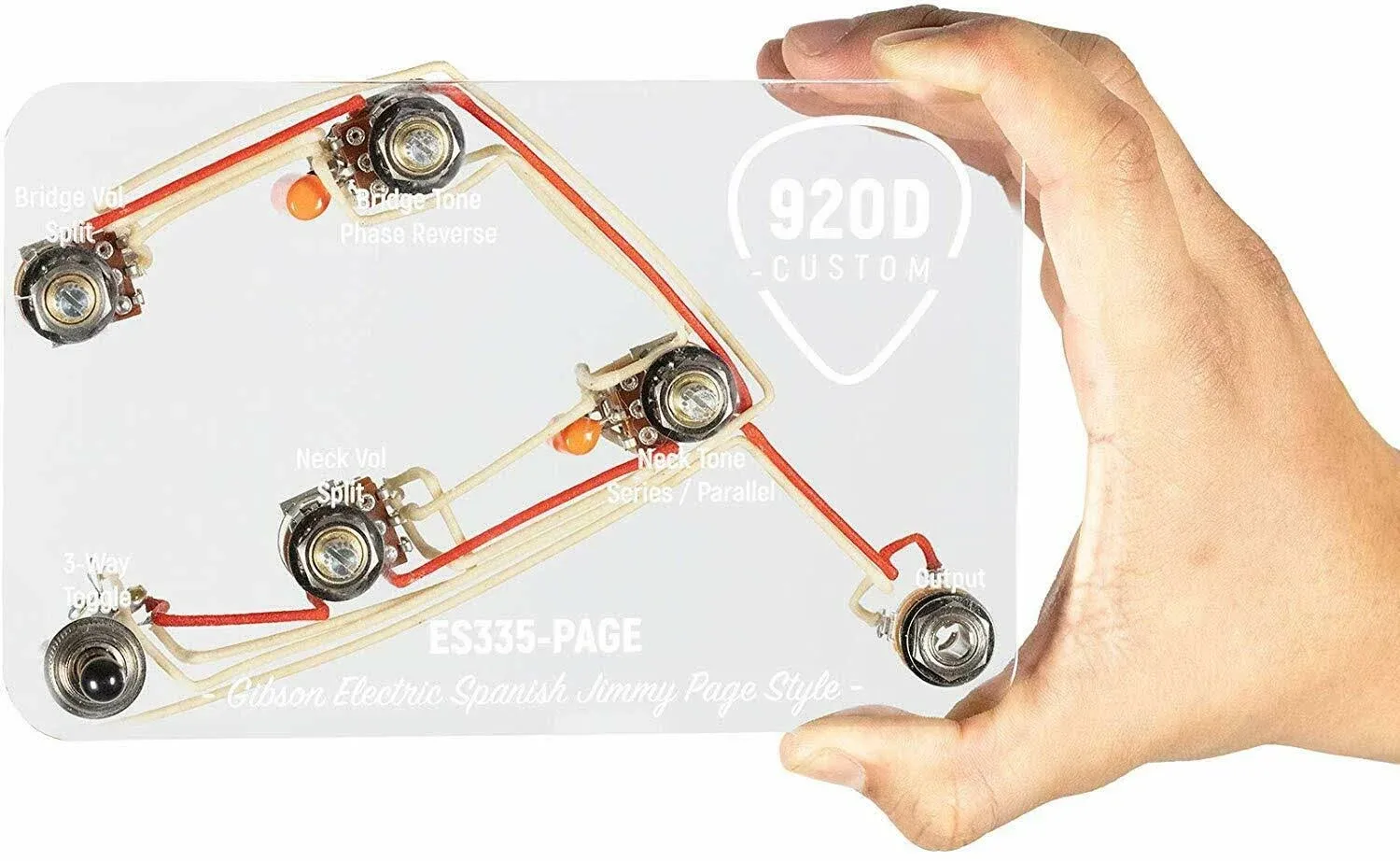 920D Custom ES335-PAGE Wiring Harness for Gibson/Epiphone ES335 w/ 4 Push/Pulls for Jimmy Page Style Wiring