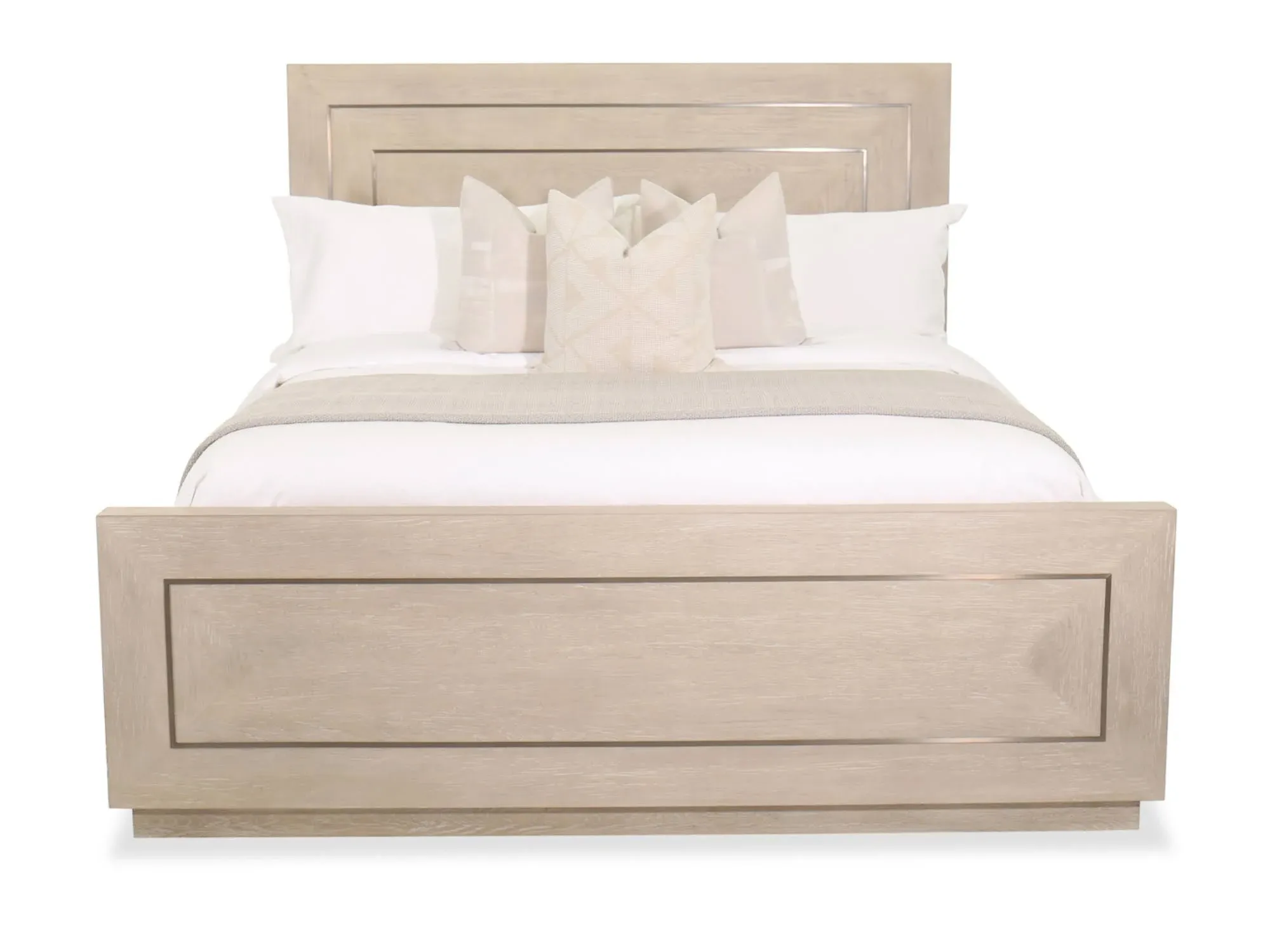 Cascade Oak Veneer King Panel Bed