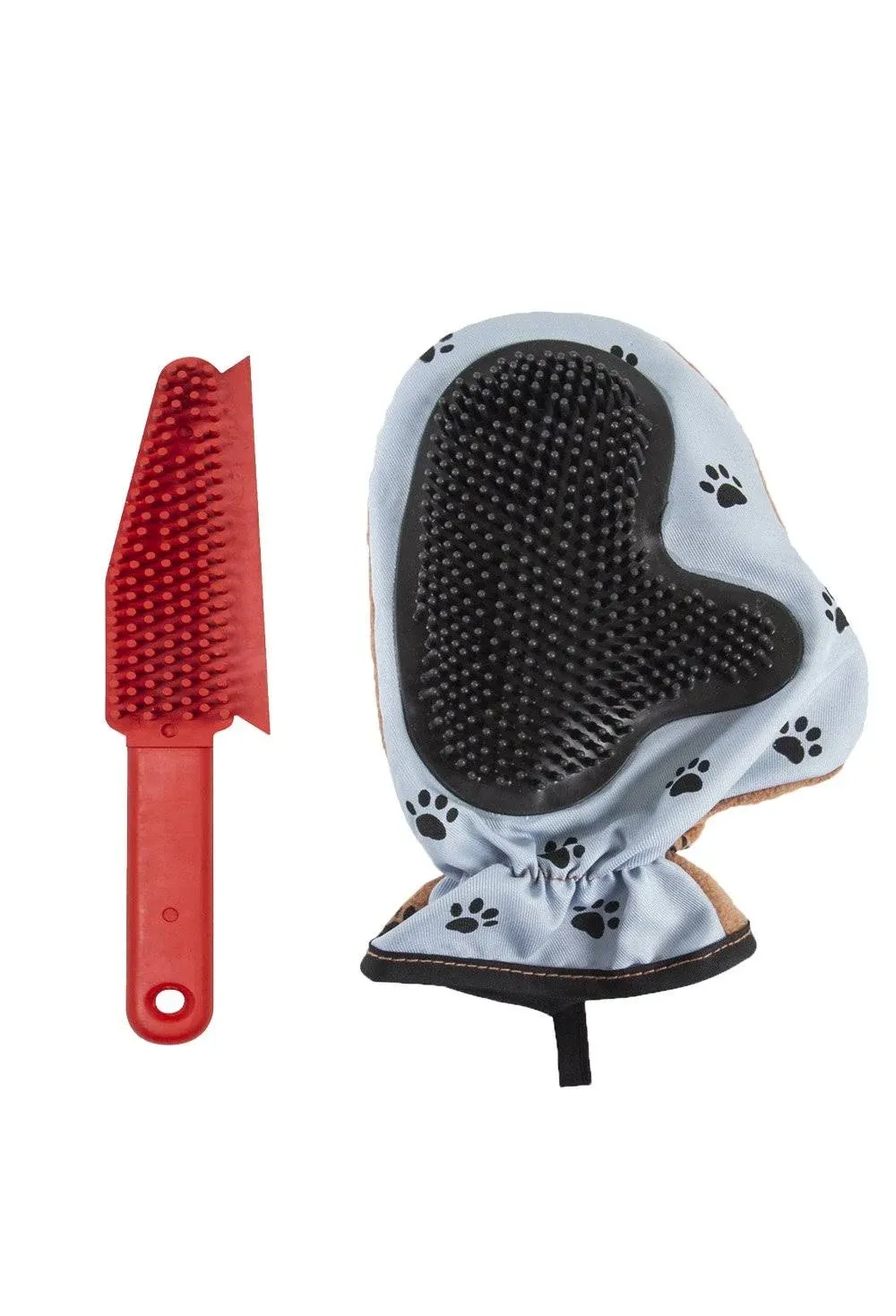 FURemover Mitt and Brush Set, 2-sided Rubber-like Lint Brush for Couch and Cloth