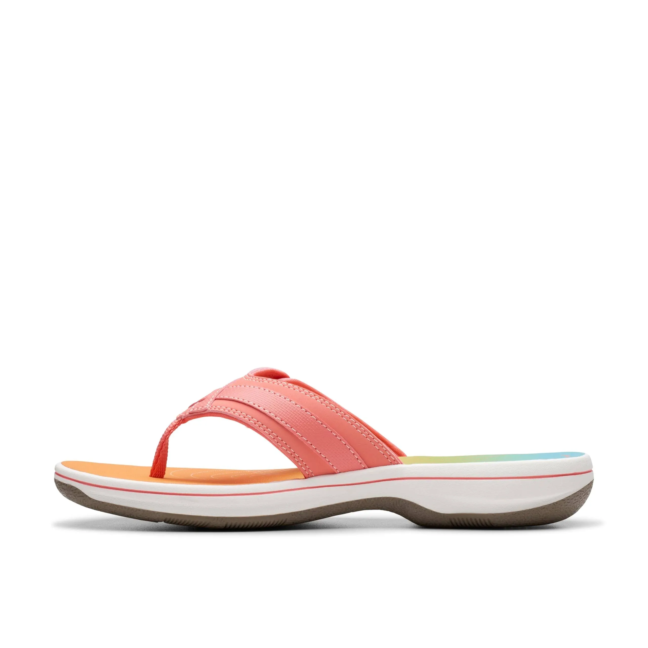 Clarks Women's Breeze Sea Thong Sandal, Size 8, Coral Ombre