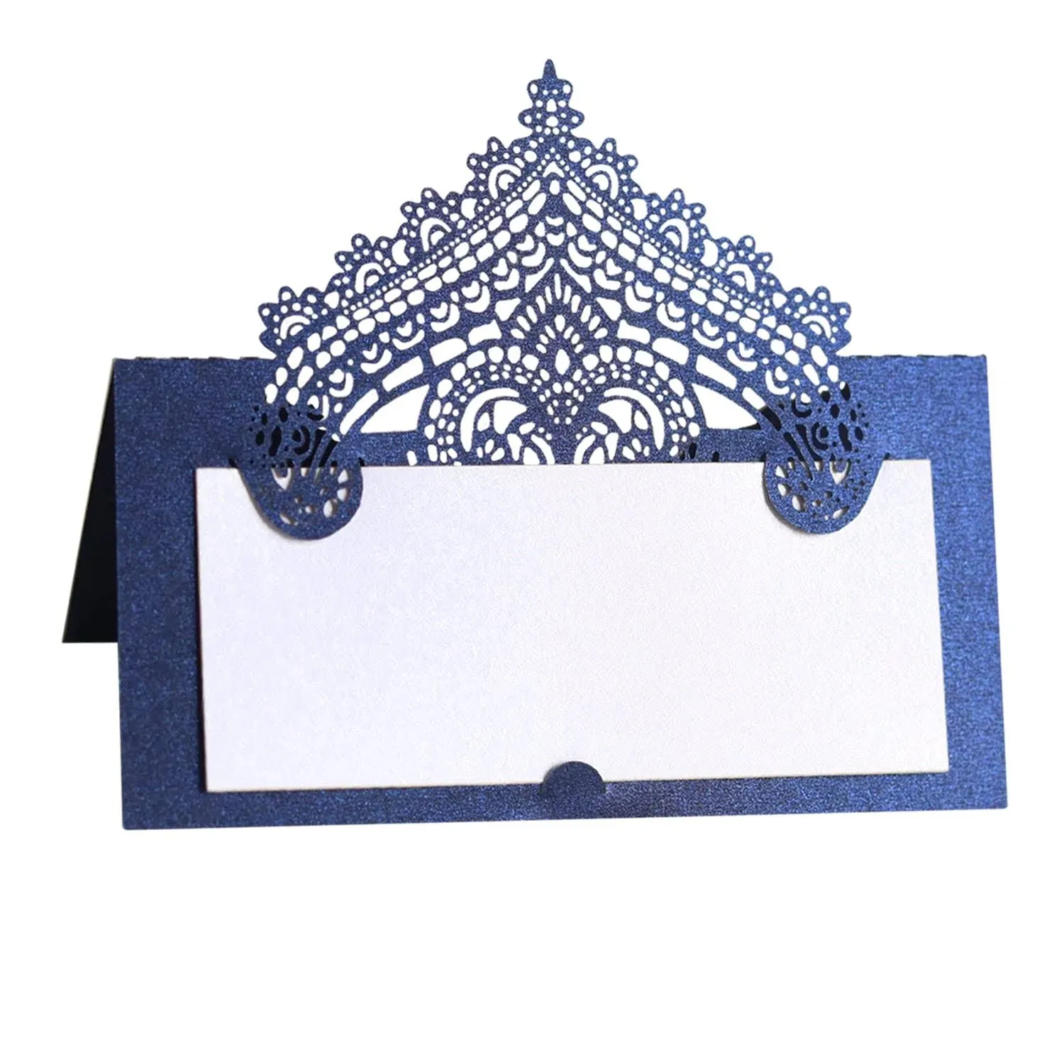 50 PCS Laser Cut Wedding Place Cards Tented Name Card Folded Cards Blank Card...