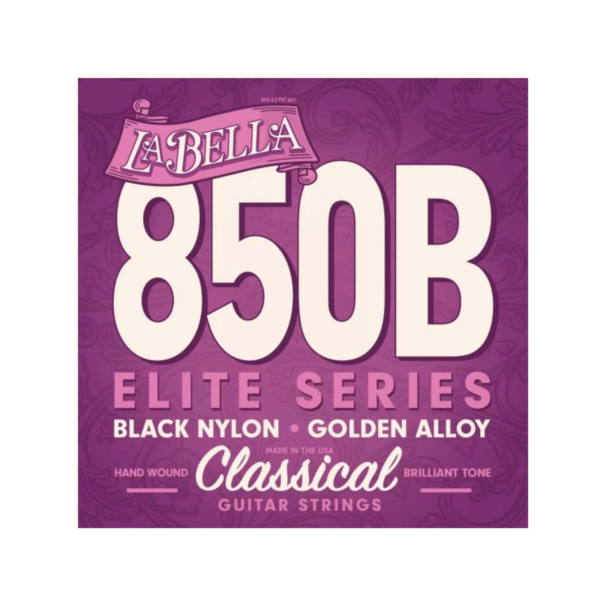 La Bella Guitar Strings 2-Pack Nylon 850B Black Nylon Golden Alloy Classical