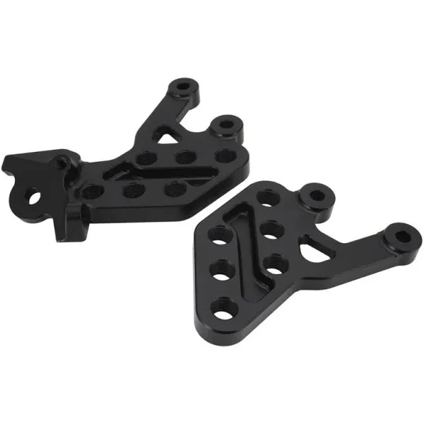 JFG RACING Foot Pegs Bracket Kit for Surron Light Bee,CNC Adjustable Foot Rest Pedal Brackets and Peg Support Brace for Electric Dirt Bike Sur Ron Light Bee S/Sur Ron Light Bee X/L1E/X160/X260-Black