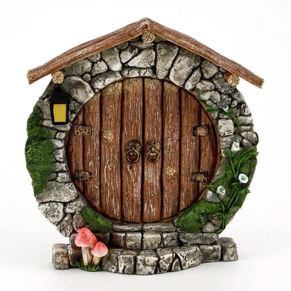 Top Collection 5.25" Miniature Fairy Garden & Terrarium Charming Round Door