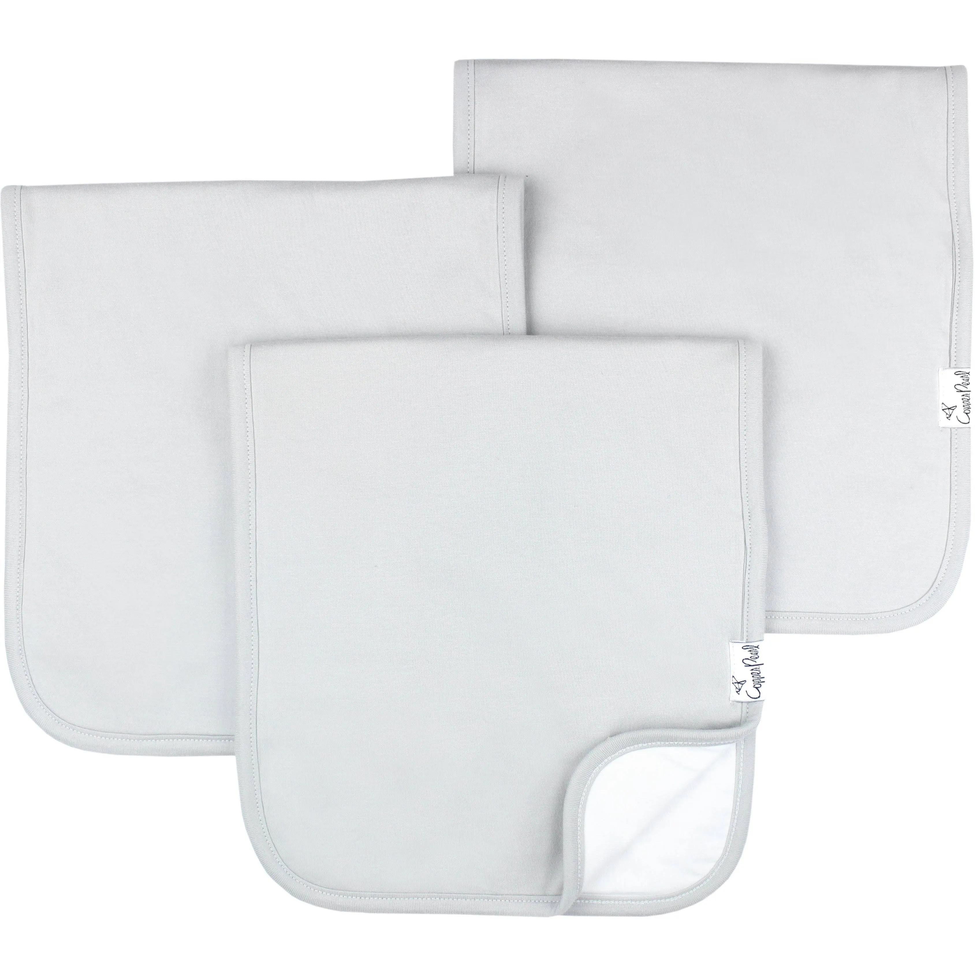 Burp Cloth Set (3 Pack) - Gray Basics