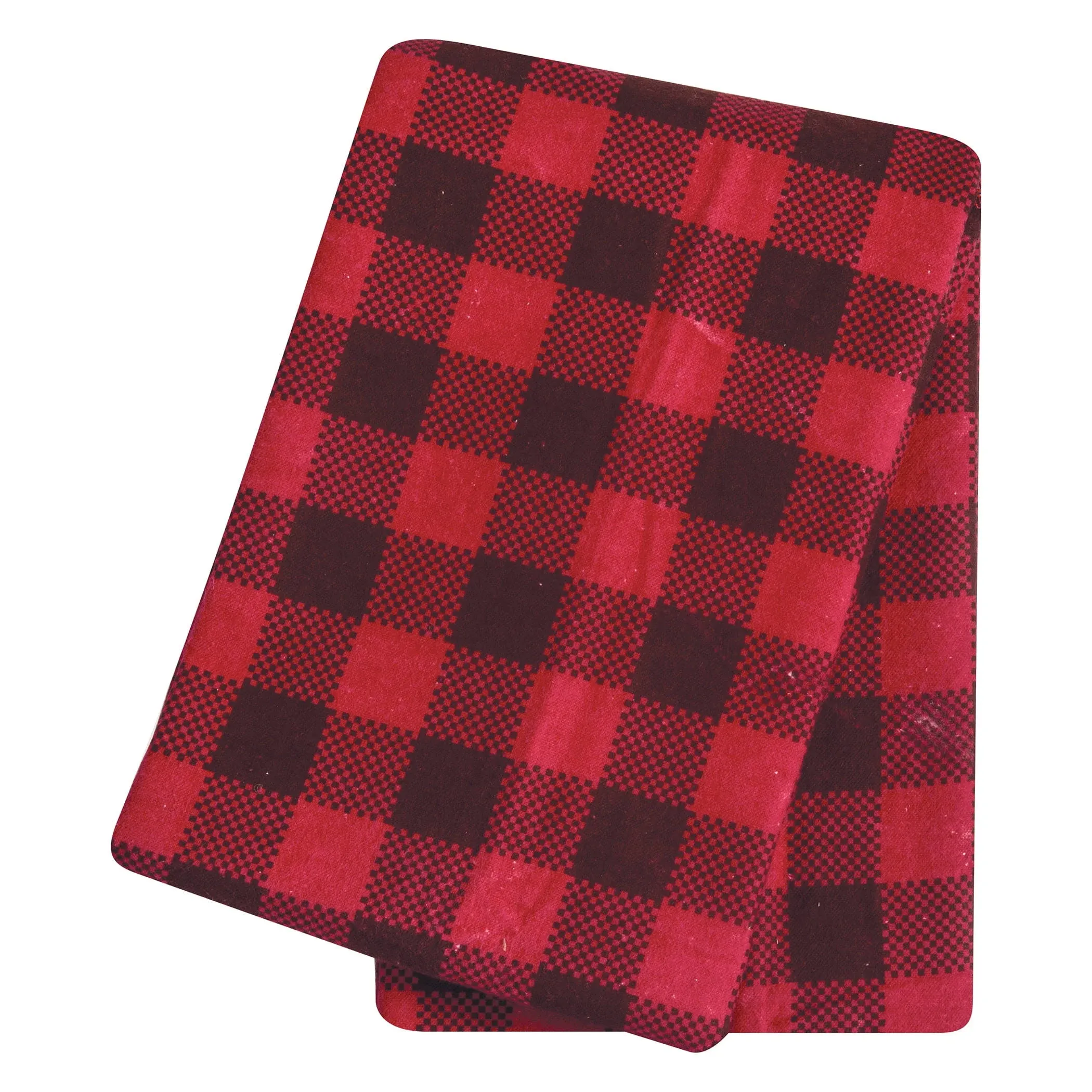 Brown and Red Buffalo Check Deluxe Flannel Swaddle Blanket