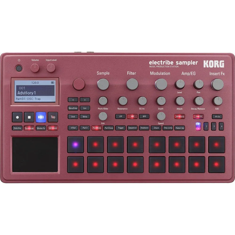 KORG ELECTRIBE2S RD Sampler Analog Modeling Sounds Red Works with Ableton Live