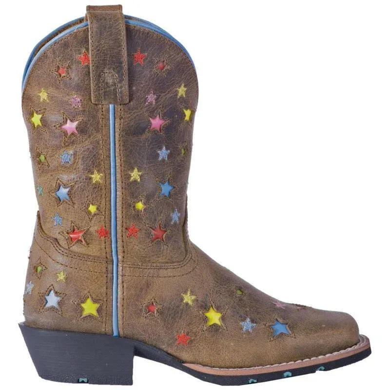 Dan Post Boots Starlett Square Toe Cowboy  Youth Girls Brown Casual Boots DPC395