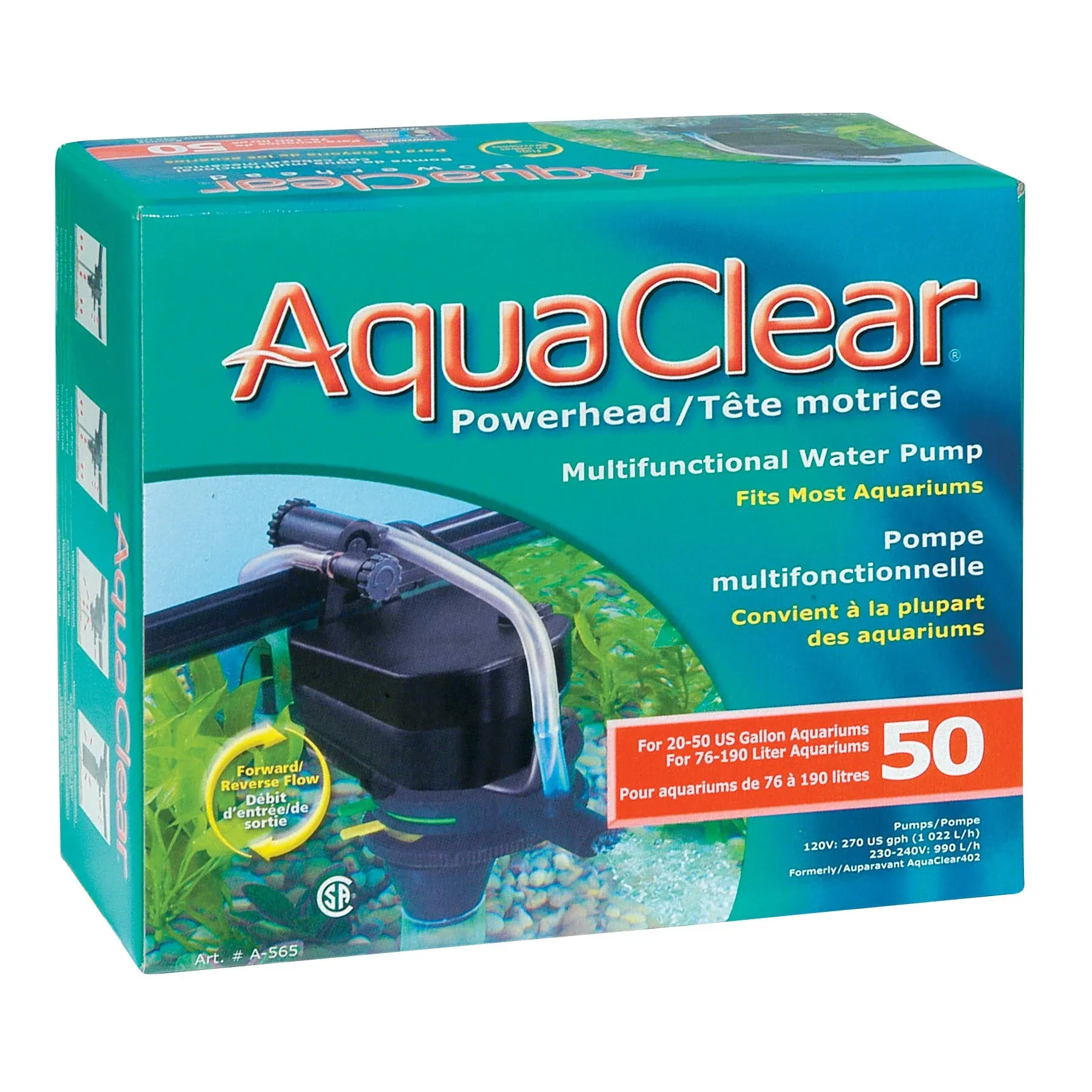 Aquaclear 50 Powerhead - 270 Gallons per Hour