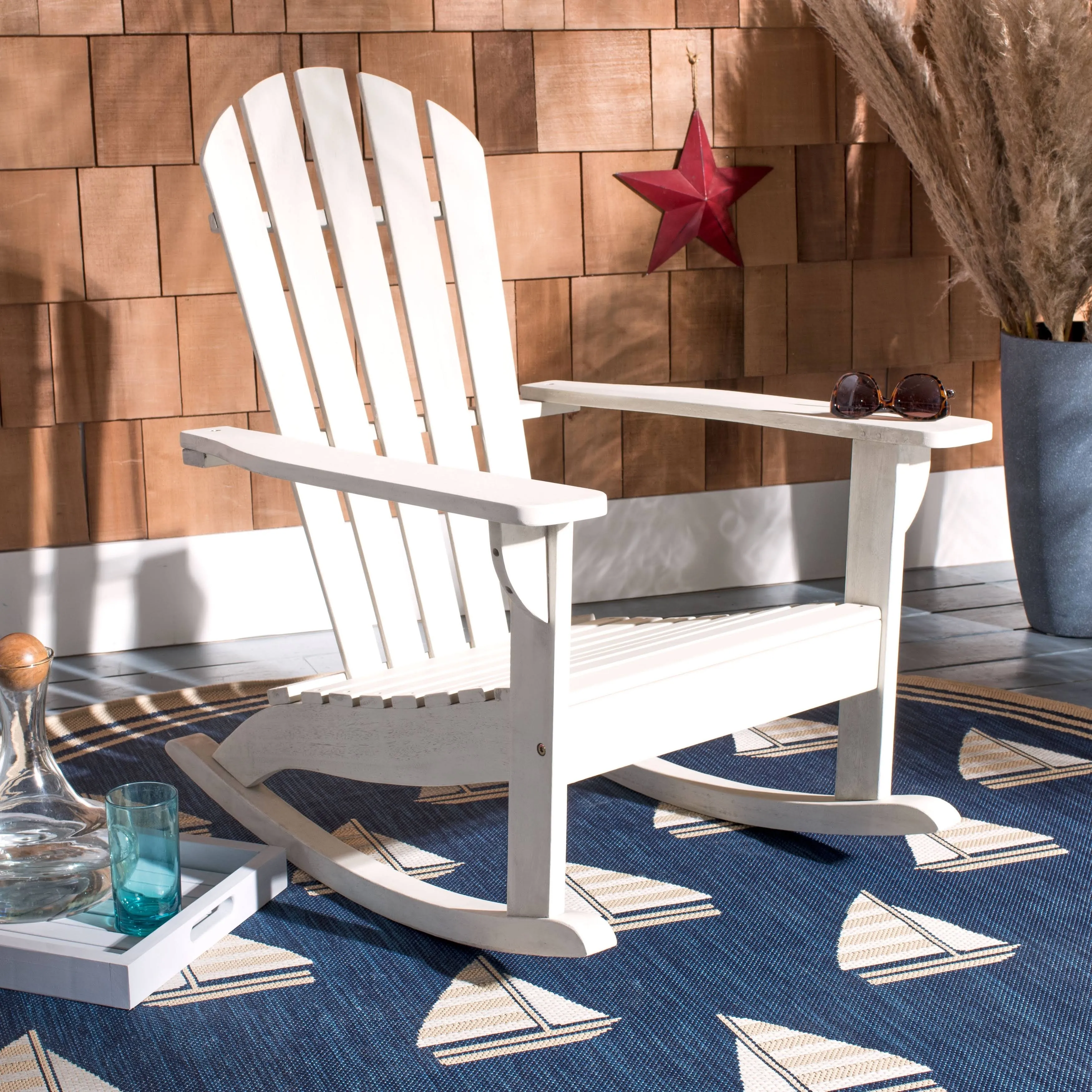 Safavieh Brizio Adirondack & Rocking Chair White