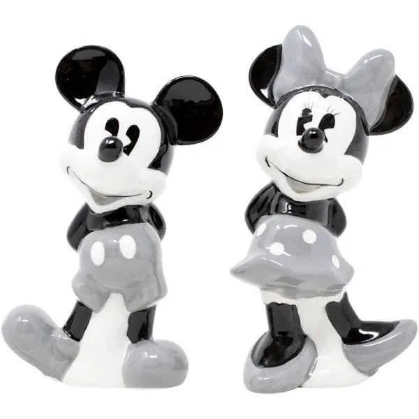 Disney Mickey and Minnie Grey Salt and Pepper Shakers White