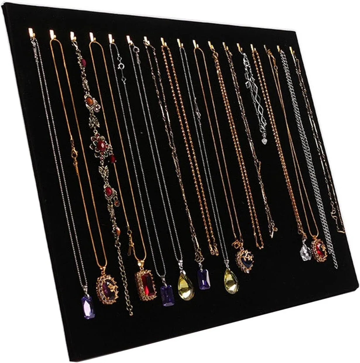 14.7&#034;x12&#034; 17 Hook Necklace Jewelry Tray/Display Organizer/Pad/<wbr/>Showcase/Displ<wbr/>a...