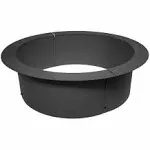 Titan Great Outdoors Titan 33" Diameter Steel Fire Pit Liner Ring Heavy Duty DIY In-Ground Outdoor