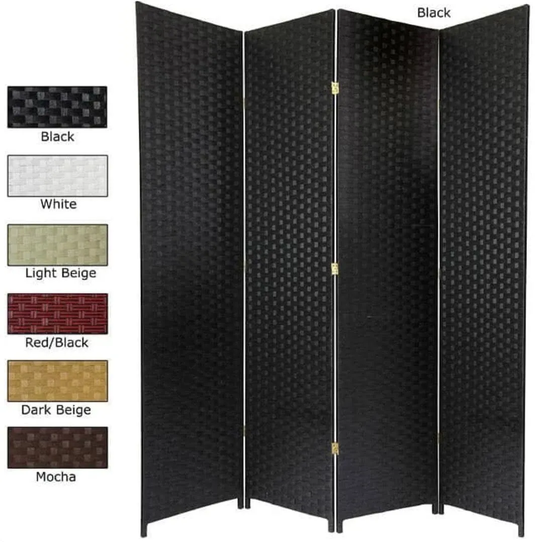 Oriental Furniture 6 ft. Tall Woven Fiber Room Divider