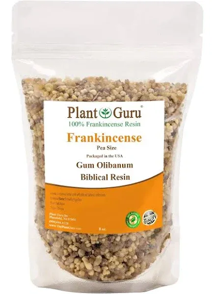 Frankincense Resin Pea Size 8 oz. Boswellia Papyrifera 100% Pure Natural Gum Aromatic Rock Incense