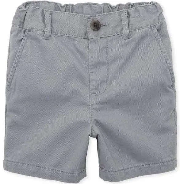 Baby and Toddler Boys Uniform Stretch Chino Shorts - Gray