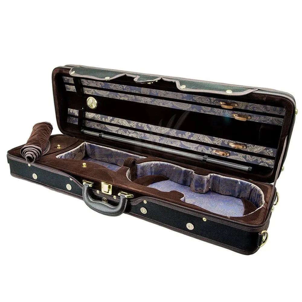 PTVNQF28 4/4 Full Size Professional Oblong Shape Lightweight Violin Hard Case...