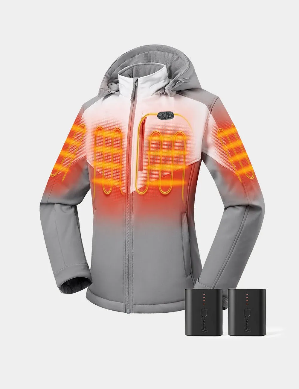 ororo Women's 5 Heat Zones Dual Control Heated Jacket