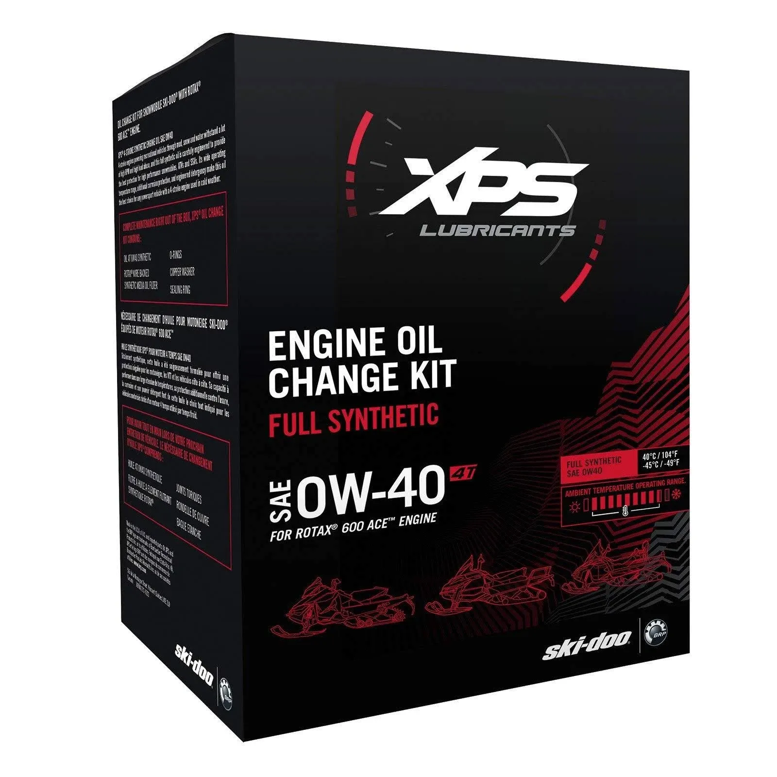 SKI-DOO 4T 0W-40 Synthetic Oil Change Kit for Rotax 600 ACE engine