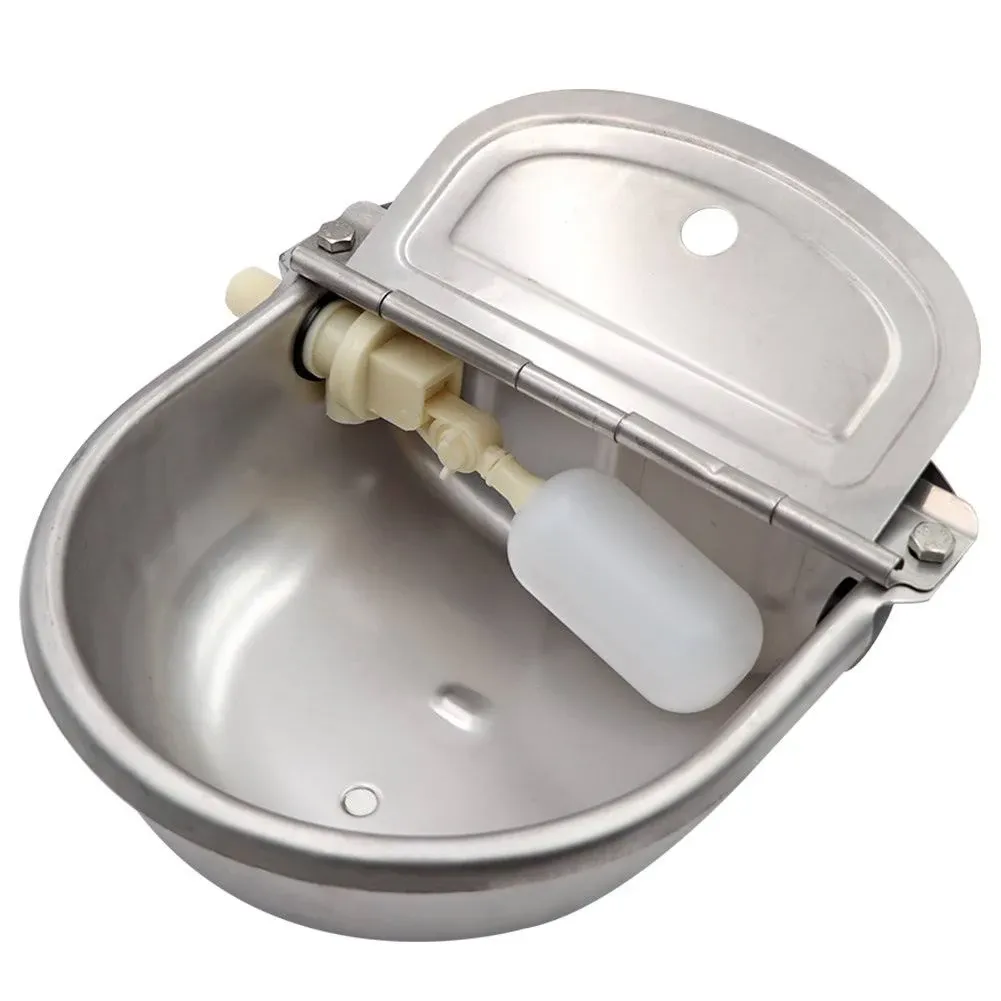 Stainless Steel Automatic Waterer Bowl with Float Valve Automatic Dog Water B...