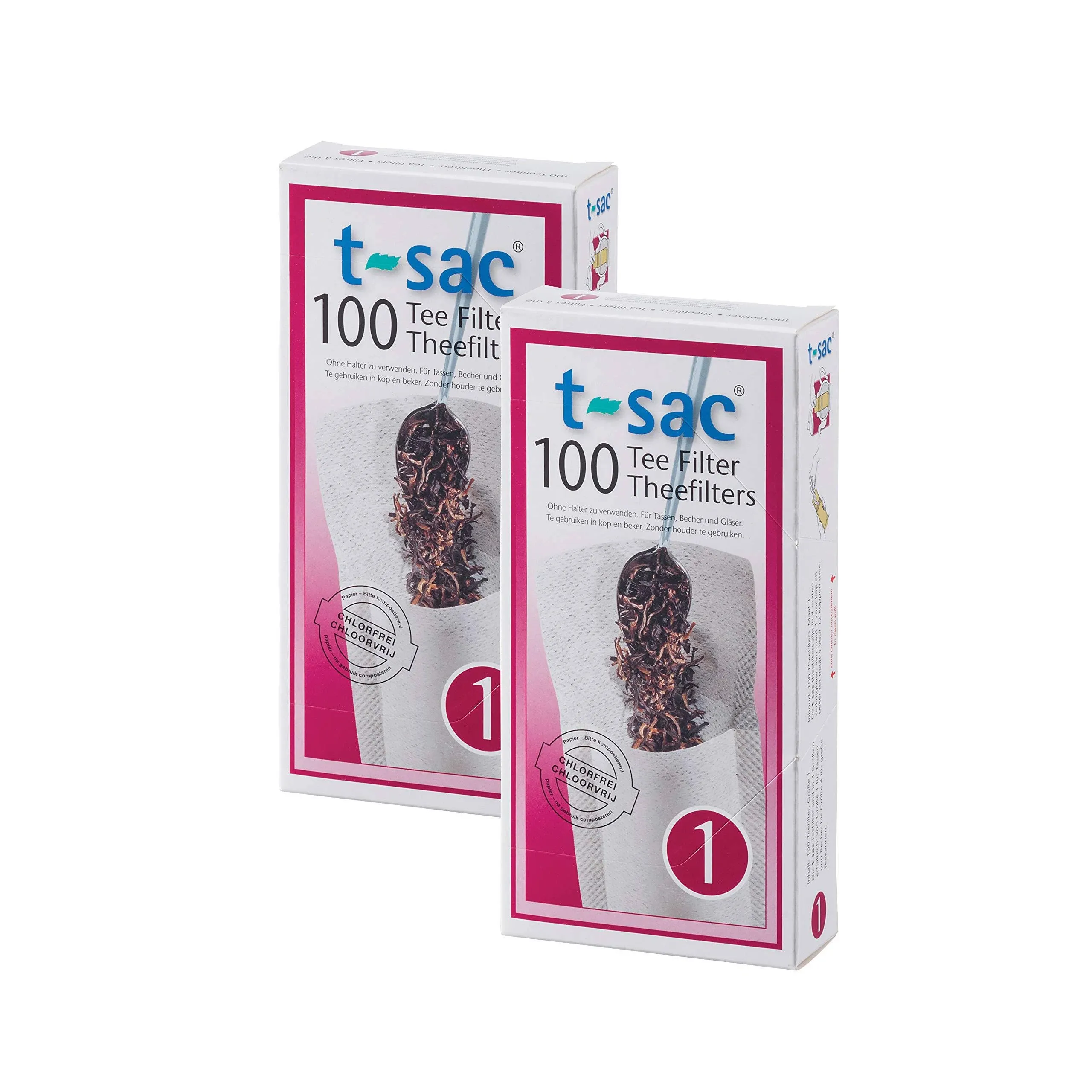 T-Sac Tea Filter Bags Disposable Tea Infuser Number 1-Size 1-Cup Capacity Set of 300