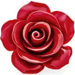 Romantic Floral Blooming 3D Carved Rose Brooche Pin in Pink Blue Black White Red