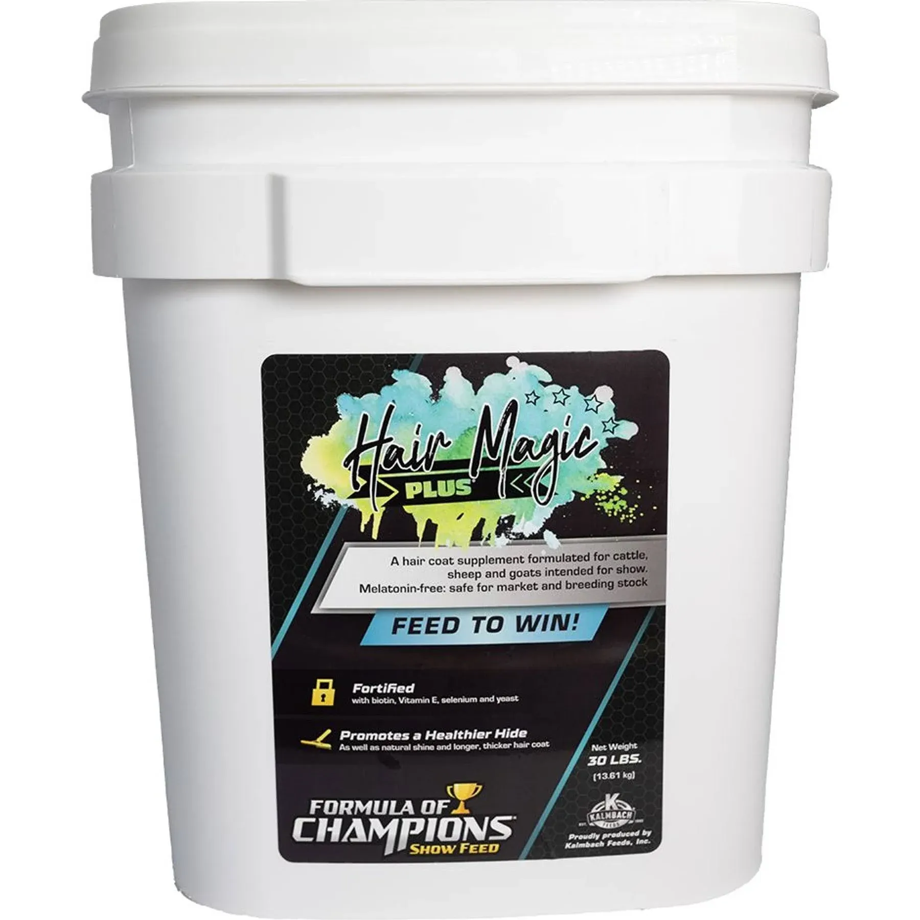 Hair Magic Plus Pelleted Topdress Supplement for Show Animals, 30 lb Bucket