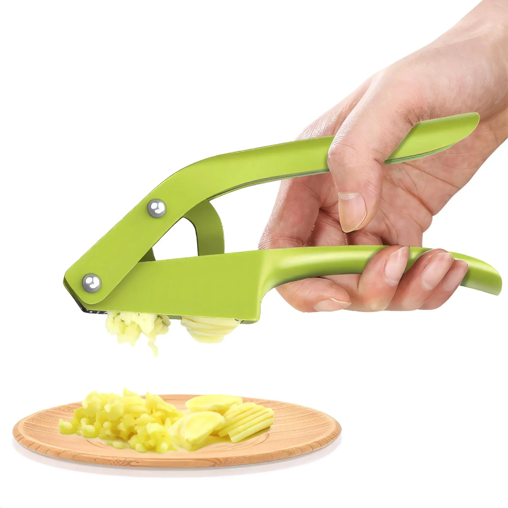 2 in 1 Garlic Press Garlic Mincer Chopper - Food Crushing Garlic Mincer and S...