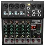 GUDEHOLO 6-Channel Professional DJ Audio Mixer, DJ Controller Sound Mixer DSP 16 Preset Effects, Ideal for Home Party and Karaoke