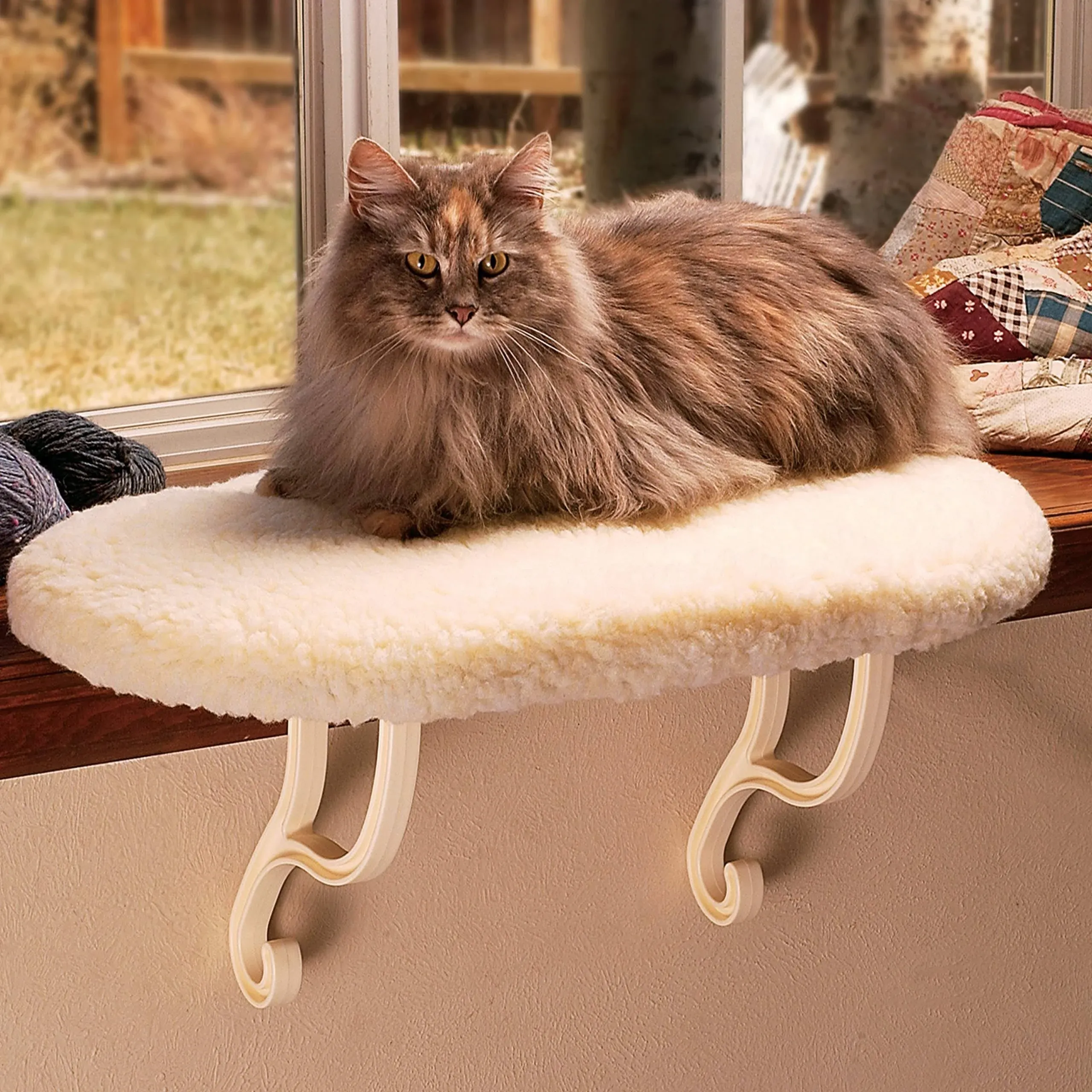 K&amp;H Pet Products Kitty Sill Window Sill Cat Perch, Cat Window Perch for Large Ca