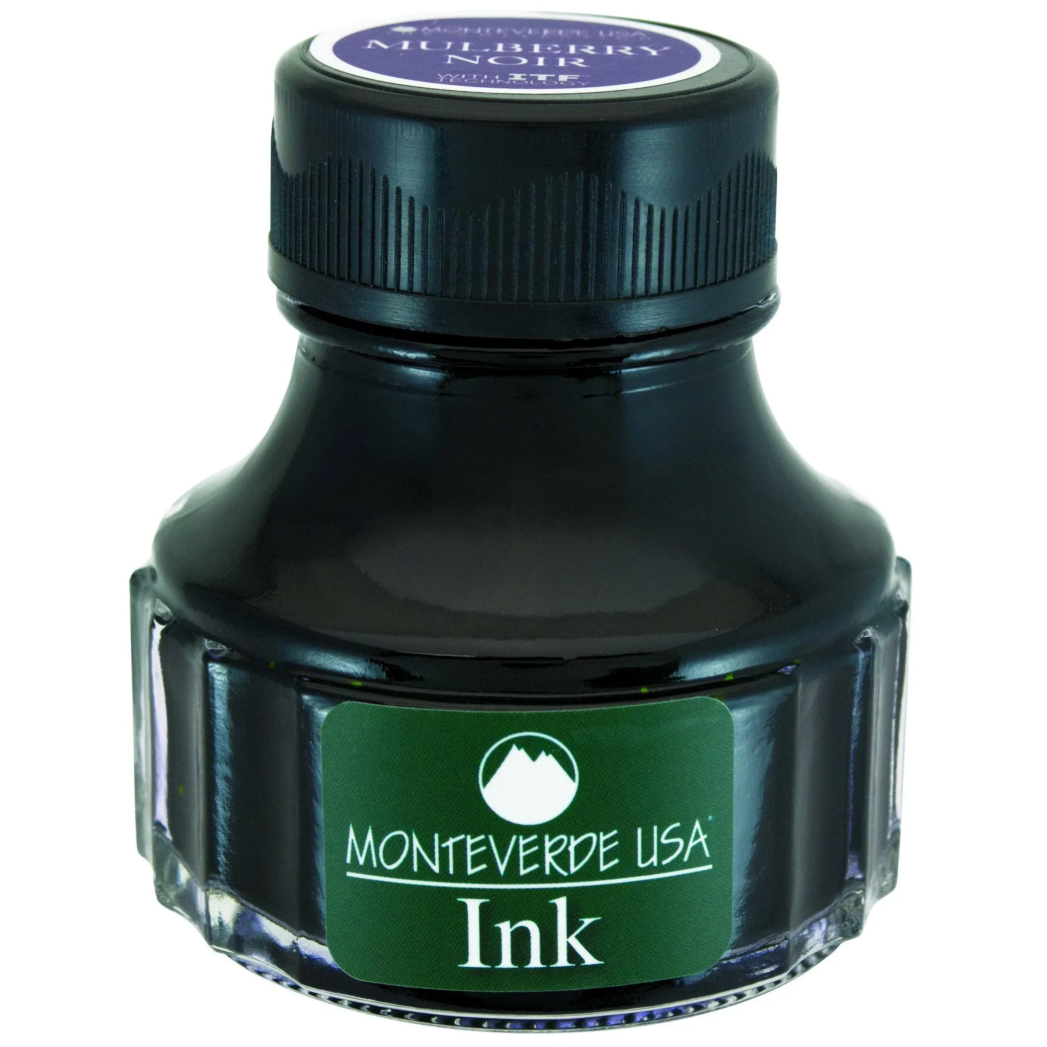 Monteverde 90ml Fountain Pen Ink Bottle, Mulberry Noir