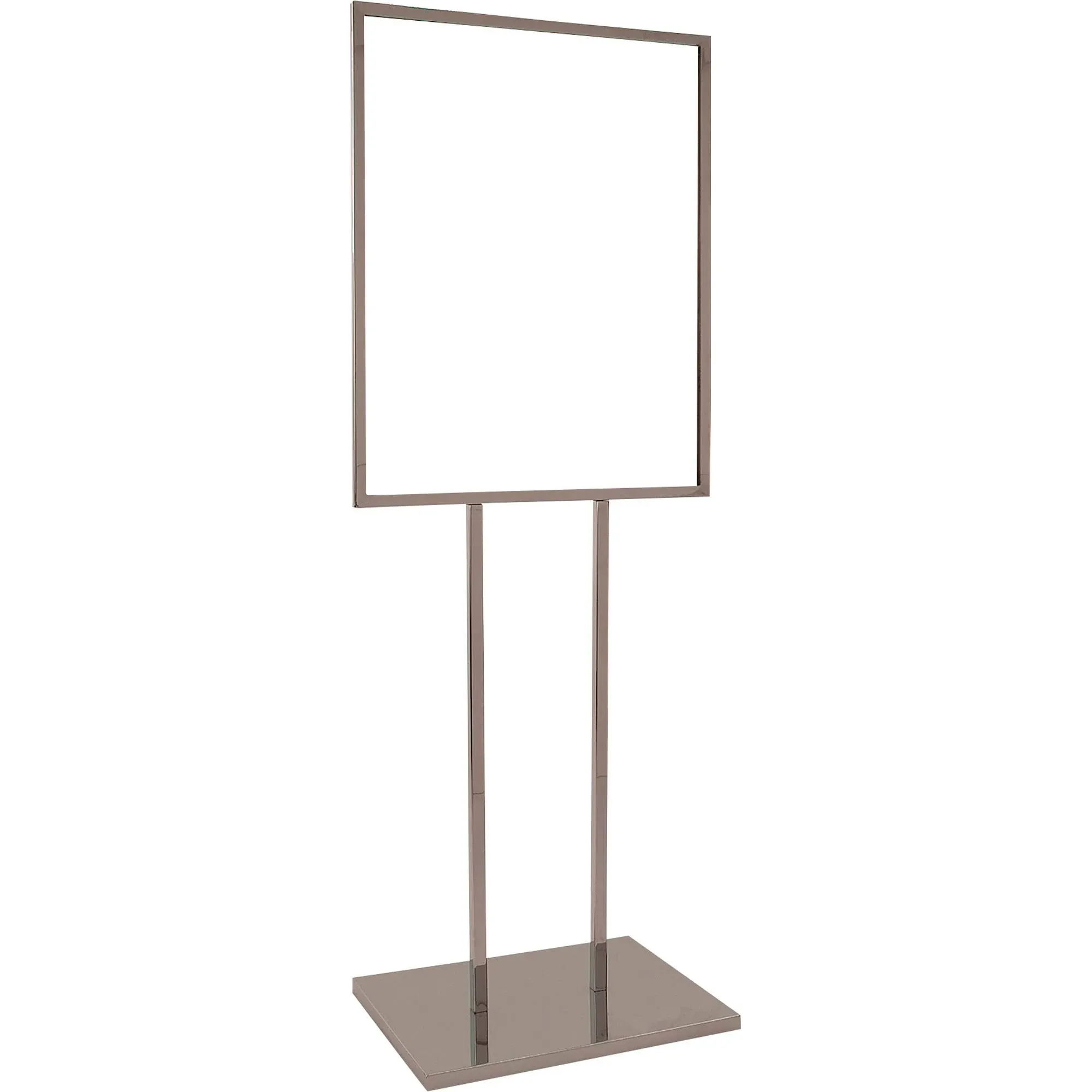 Econoco BH29 22 x 28 in. Bulletin Sign Holder with Extra-Heavy Raised Base - Chrome