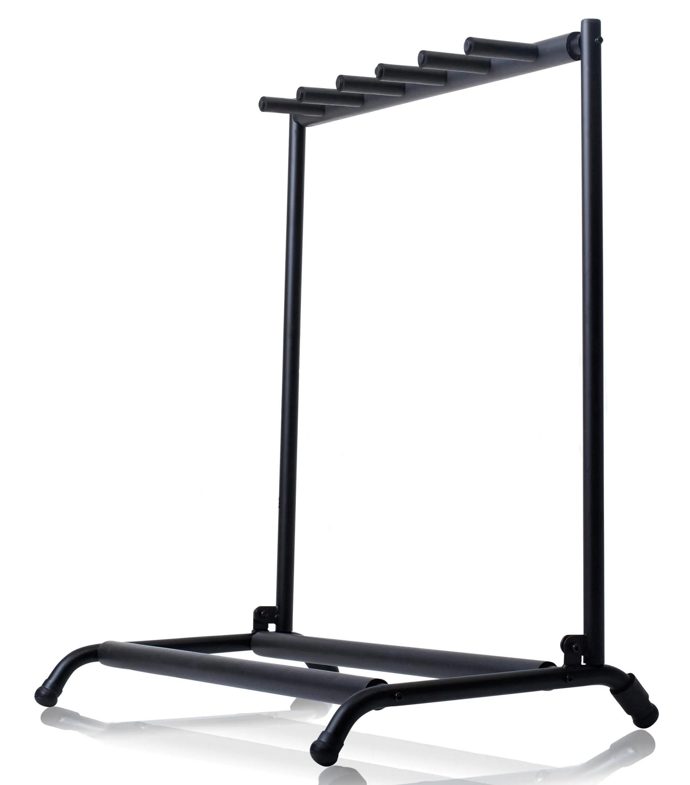 Five Guitar Rack Stand by GRIFFIN | Holder for 5 Guitars & Folds Up For Transport Neoprene Padding