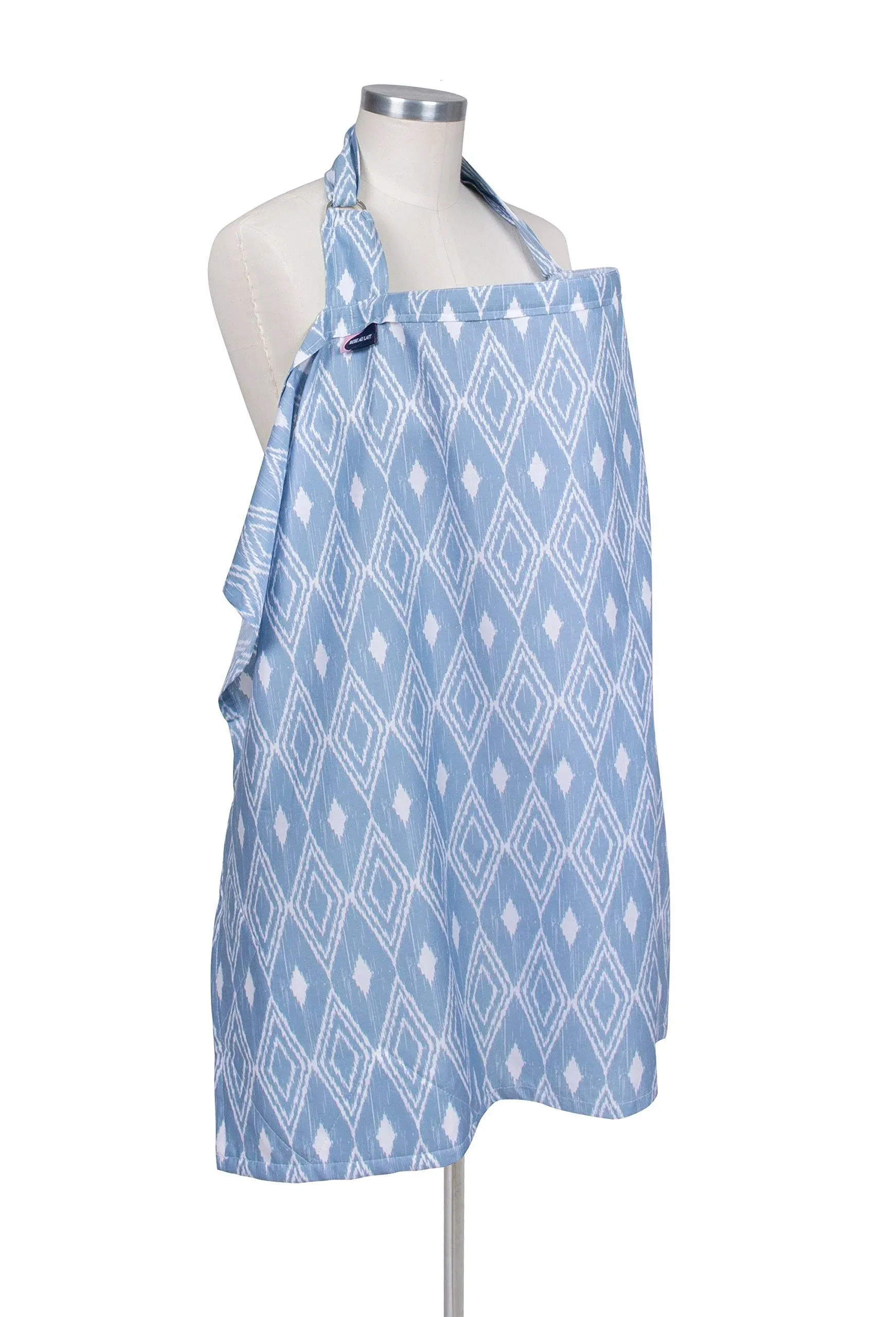 New Bebe au Lait Premium Cotton Nursing Cover Blanket Blue Belize NEW (253)