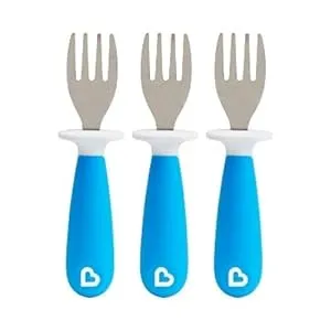 Munchkin Raise Toddler Fork Set, Blue 3 Piece Set