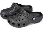 Crocs Toddler Classic Glitter Clog, Black, C8