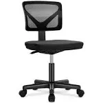 Desk Chairs with Wheels Cute Home Office Chair No Arms, Ergonomic Adjustable Swi