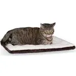 K&H PET PRODUCTS Self-Warming Cat Bed Pad, Self-Heating Thermal Cat and Dog Bed Mat, Pet Warming Pad for Cats, Cat Warmer Mat for Feral and Indoor Cats, Gray/ Black 21 X 17 Inches