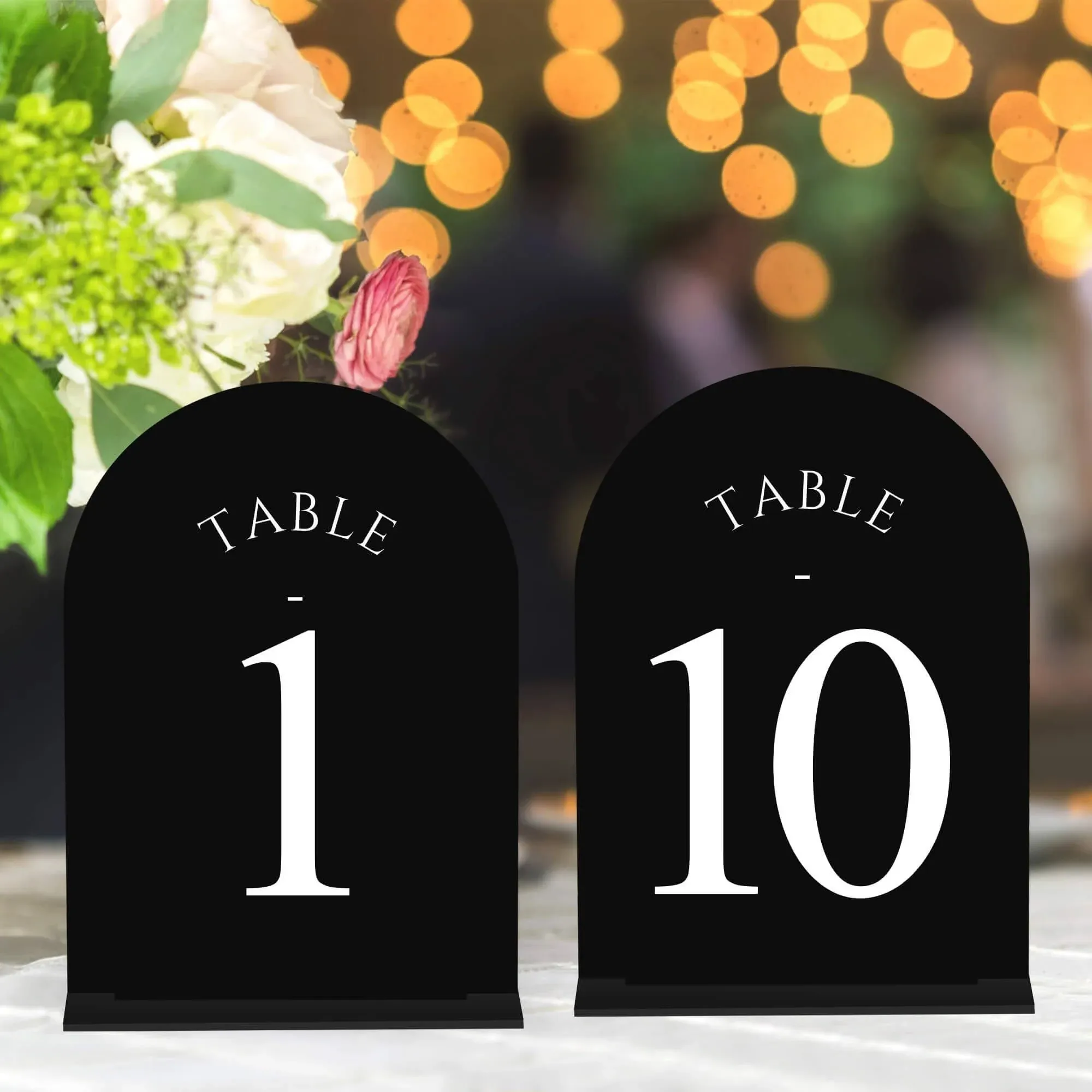 JOYIT 20 Packs Black Table Number Holders 5" X 7" Acrylic Sign Table Numbers 1-20