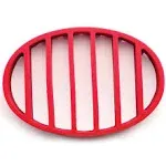 Oval Silicone Roast Rack, Red