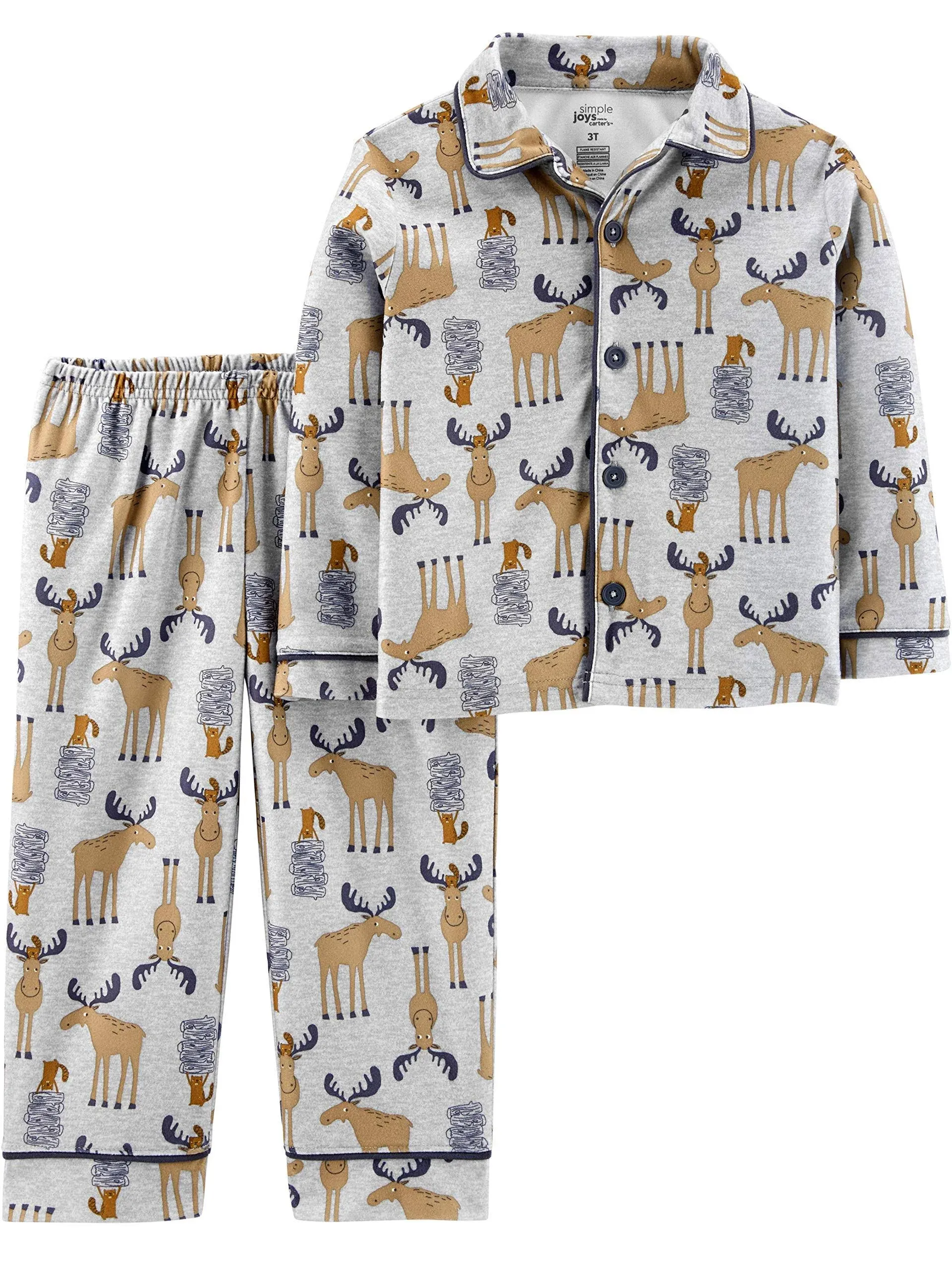 Simple Joys by Carter's Boys' 2-Piece Coat Style Pajama Set